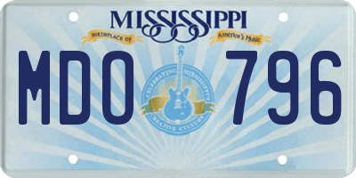 MS license plate MDO796