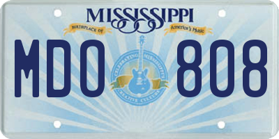 MS license plate MDO808