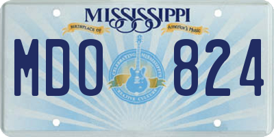 MS license plate MDO824