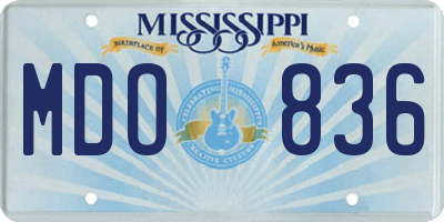 MS license plate MDO836