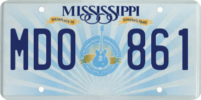 MS license plate MDO861