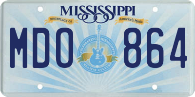 MS license plate MDO864