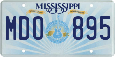 MS license plate MDO895