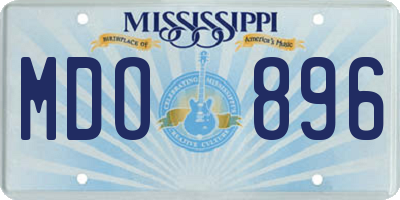 MS license plate MDO896