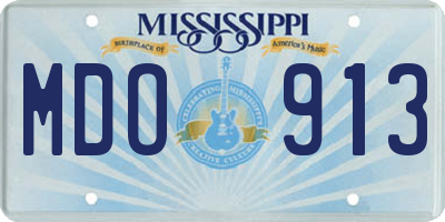MS license plate MDO913