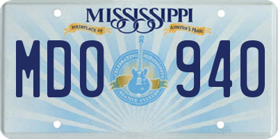MS license plate MDO940