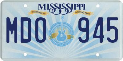MS license plate MDO945