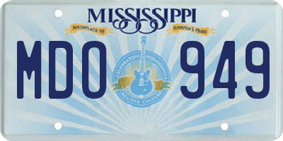 MS license plate MDO949