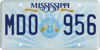 MS license plate MDO956