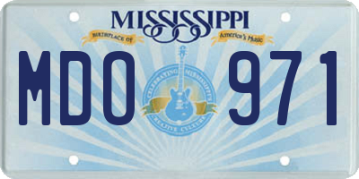 MS license plate MDO971