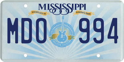MS license plate MDO994