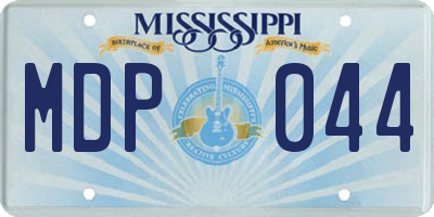 MS license plate MDP044