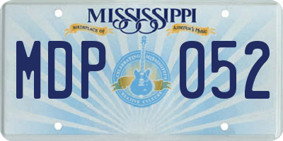 MS license plate MDP052