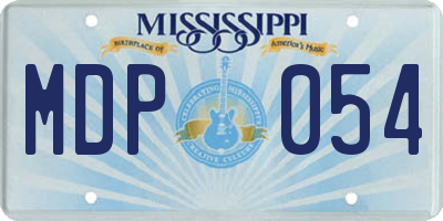MS license plate MDP054