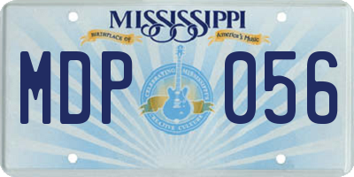 MS license plate MDP056