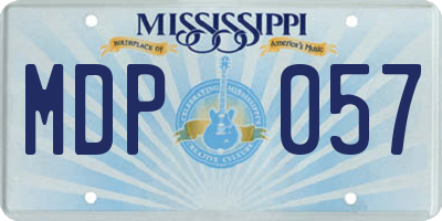 MS license plate MDP057