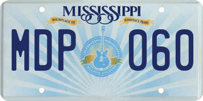 MS license plate MDP060
