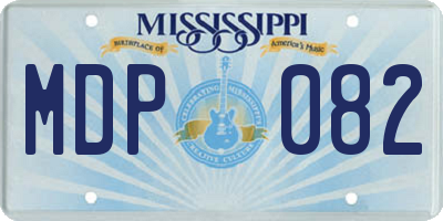 MS license plate MDP082