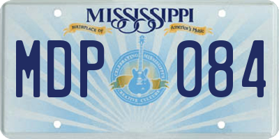 MS license plate MDP084
