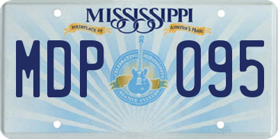 MS license plate MDP095
