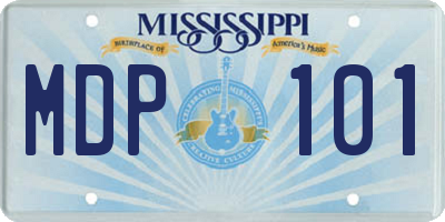 MS license plate MDP101