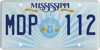 MS license plate MDP112