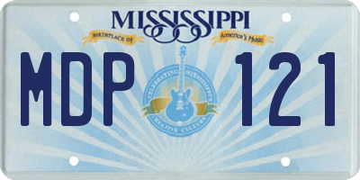 MS license plate MDP121