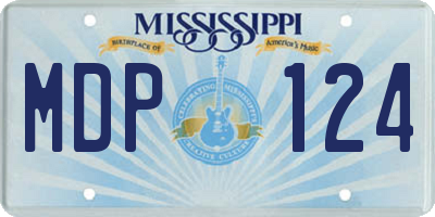 MS license plate MDP124