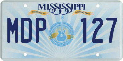 MS license plate MDP127