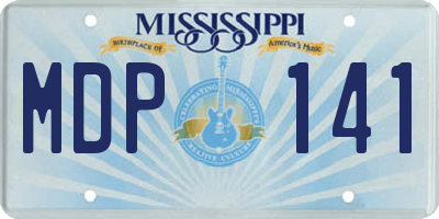 MS license plate MDP141