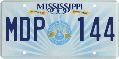 MS license plate MDP144