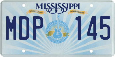 MS license plate MDP145