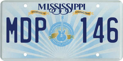 MS license plate MDP146