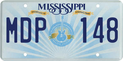 MS license plate MDP148