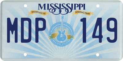 MS license plate MDP149
