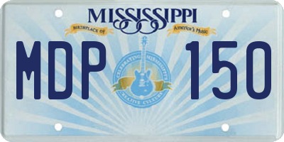 MS license plate MDP150