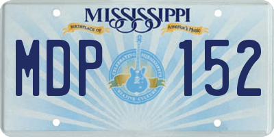 MS license plate MDP152