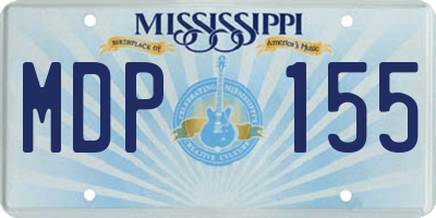 MS license plate MDP155