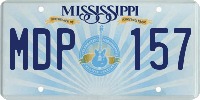MS license plate MDP157