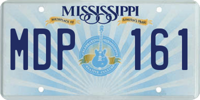 MS license plate MDP161