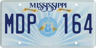 MS license plate MDP164