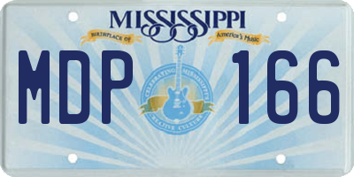 MS license plate MDP166
