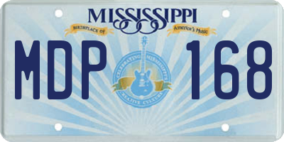 MS license plate MDP168