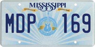 MS license plate MDP169