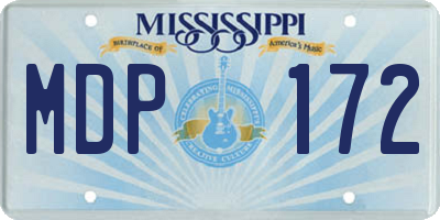 MS license plate MDP172