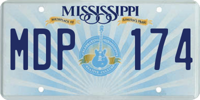 MS license plate MDP174