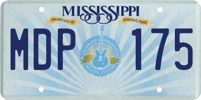 MS license plate MDP175