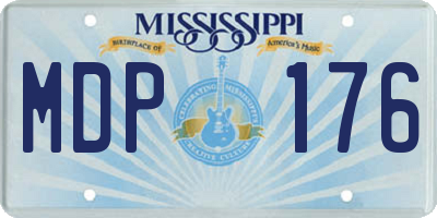 MS license plate MDP176