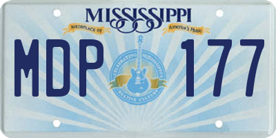 MS license plate MDP177