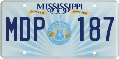 MS license plate MDP187
